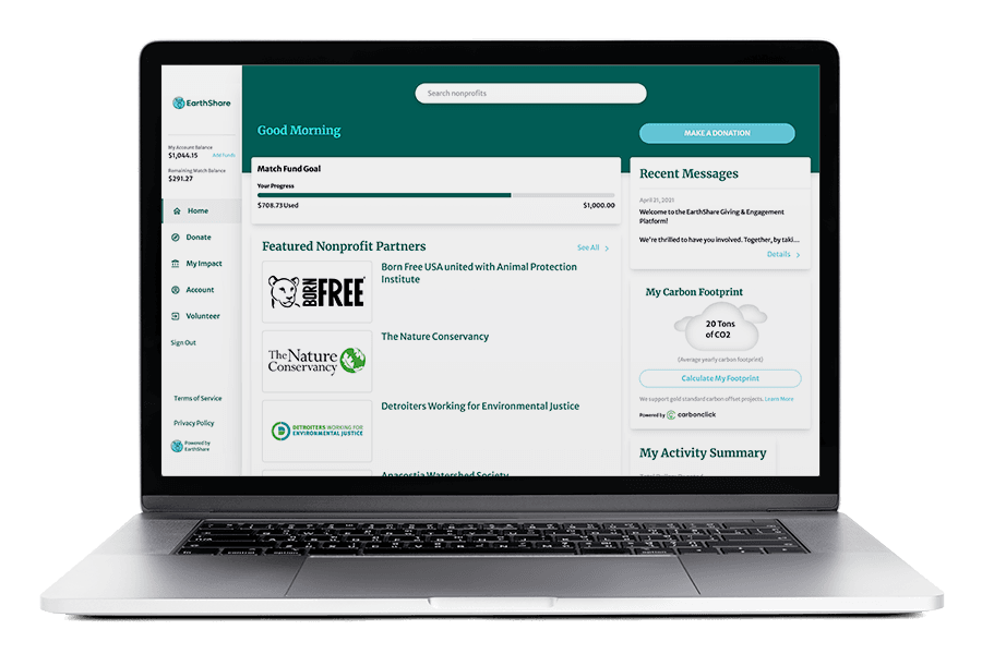 EarthShare - Engagement Platform - Laptop 2