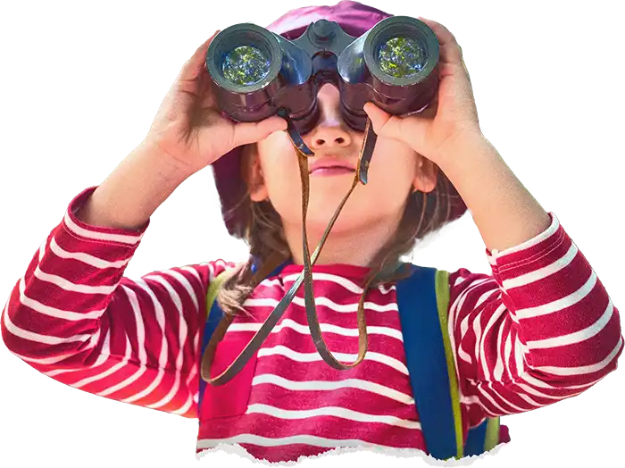 EarthShare - 30x30 - Get Involved - Kid with Binoculars