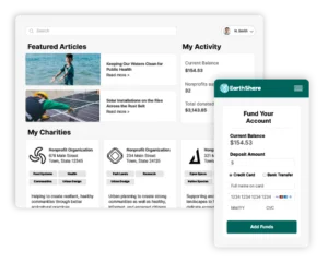 EarthShare - Workplace Giving for Businesses - User Interface Example Small