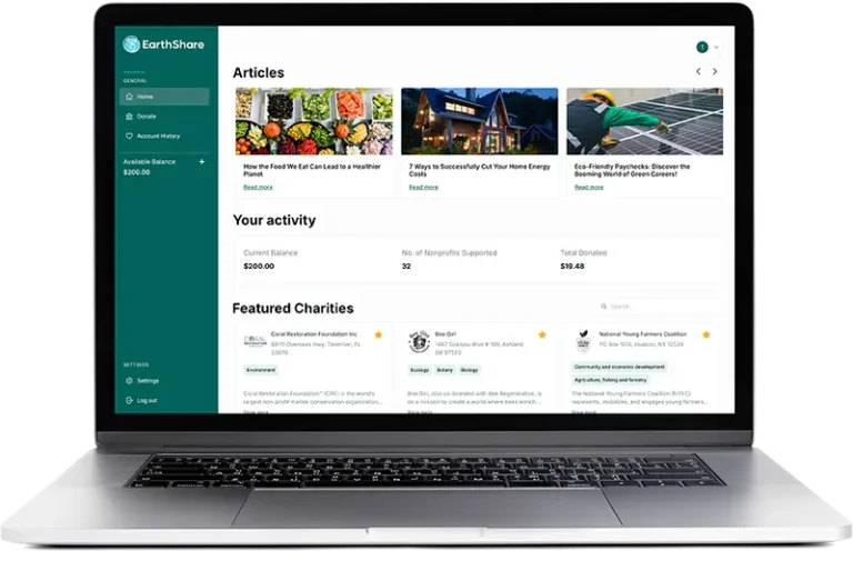 Laptop - EarthShare Platform