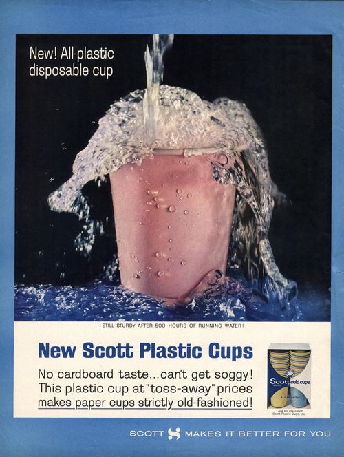 Scott plastic ad for disposable cups