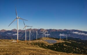 wind turbines on hills